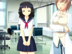 Hentai cutie in school uniform masturbating pussy