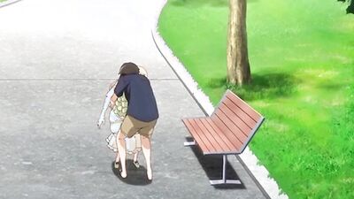 Anime girl is being fucked by a kinky man in the park