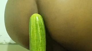 18yo Indian Asian teen with a big ass and tight asshole fucking vegetable sextoy, bisexual, big penis, white gay tinder