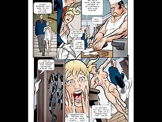 Busty blonde sexual bondage comic cartoon