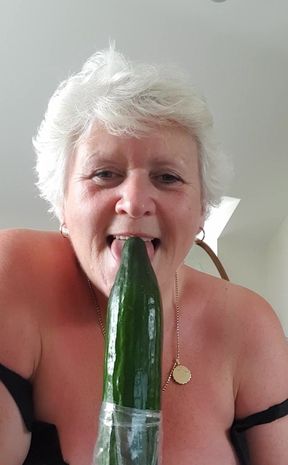 Remember that cucumber? Well look what happened next! I was in such a teasing mood again!