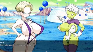 Perfect Bimbo Z Tournament two [Dragon Ball Animated game Parody] Ep.two android barely legal sex fight against her doppleganger