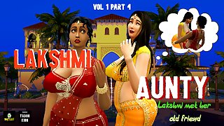 Vol 1 Part 4 - Desi Indian busty Saree Aunty Lakshmi met her lesbian friend - Wicked Whims