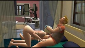 Wife found her husband cheating with a neighbor and friend  Porno Game 3d