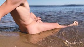 Beach masturbation
