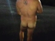 I took a risk by getting naked in the street and showing myself off and I almost got caught.