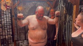 Part 1:- Domina Satana Punishes Booboo in a CBT Clamp with Blackberrymilf