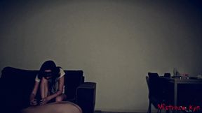 ”Femdom chastity slave trained to polish her nails”