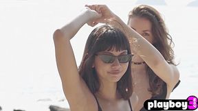 Perfect Posed On The Beach And Showed Tits - Darlings Hot