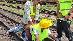 The workers went hard at lunchtime, fucked their passive colleague and gave him lots of