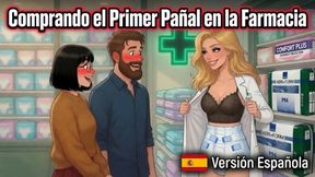 buying 1st Diaper at Pharmacy (Spanish audio)
