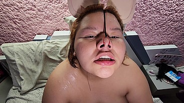 I love when my owner uses my throat like a vagina and humiliates my face