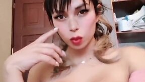 Trans person engages in sexual activity with large penis
