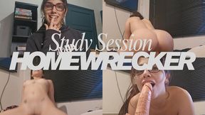 Study session: classmate homewrecker convinces you to fuck her