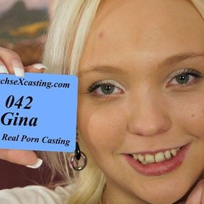 Gina's first porn casting