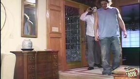 Hot Latina model takes it all while getting fucked by two studs in a wild session