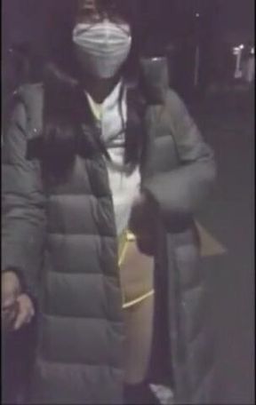 Asian Crossdresser Cums Outside