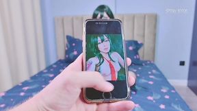 stepbrother wants to post asui tsuyu s nudes online, but she seduces him and lets him fuck her ass