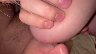 Big tits chubby milf amateur couple sex - tit sucking orgasm