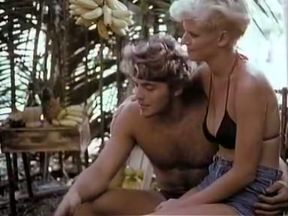 That lucky guide fucks beautiful vintage brunette in the jungle
