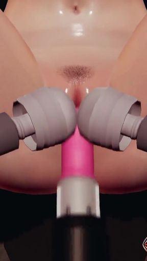 Exclusive Christmas Hentai: Red Dress Girl In Sex Machine, Intense Pussy Fuck, and Squirt Ending Animation   Clip 2