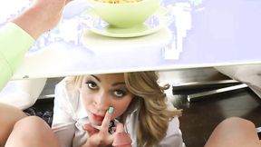 ”FAMILY STROKES Slutty Cali plays with stepdaddy when mommys not around”