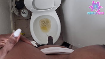 Flopping My Big Dick And Tits Out For A Nice Piss