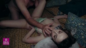 stepdaughter caught fucking stepdad by stepbrother and gets double creampie
