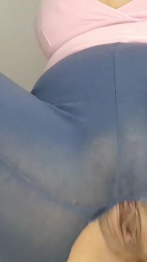 Unforgettable moment from &quot;Hot wife comes home from the gym and shows off her huge ass, then rides her big dildo swallowing&quot;