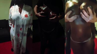 Norwegian Ebony Girl’s Huge Boobs Squeezed Hard by Black Lover