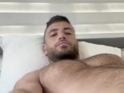 Hairy boy Christian Styles jerks his dick