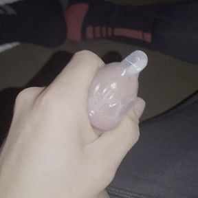 Cum in condom