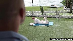 ”PigTailed & Pale redhead Banged Up”