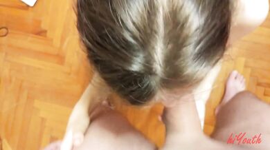 POV: cute russian GF choking on my cock again and can't fit all the sperm -hiYouth