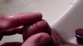 Peehole Piss Play Close up View in Slow Motion