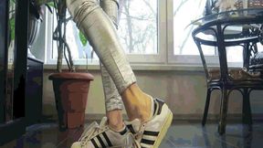 Feel the smell of your feet in adidas Superstar sneakers AVI(1280x720)FHD