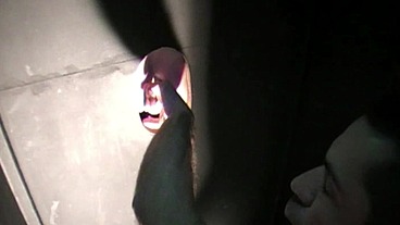 3 hard daddy fucking in glory holes in public sauna