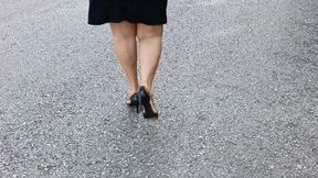 A lady walking in stiletto heels (1)