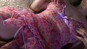 Stepdad Don't Take My Virginity! She Let Her Stepfather to Rub His Penis and Ejaculate