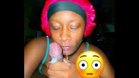 Big booty ebony cums on BBC