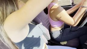 Jarlyn and Dalilah have fun rolling the beetle in the mud.