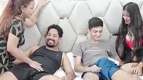 Four-way Swingers Paradise #4 - Hot Milfs Teach Their Stepsons How To Fuck