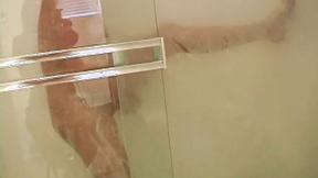 ”Mesmerizing blonde teen showering”
