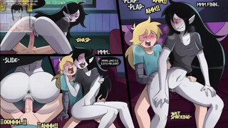 Finn fucks with his neighbor Marceline and cums in her