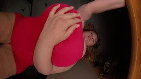 MILF with Huge Tits Plays with Her Pussy and Shakes Her Melons Over Your Face