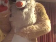 Fursuit striptease