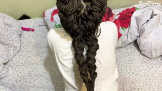 Llenando su gran culo con una creampie pegajosa