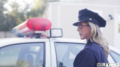 MILFY Hot Officer Teaches Bad Boy His Lesson Deep in the Park
