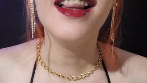 Blowing smoke in your face with lips gloss - Marlboro red