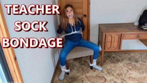 Teacher Sock Bondage - Candle Boxxx Bound Teacher Rope Bondage Rope Wool Sock Fetish Wool Socks Milf Bondage Chair Bondage Mouth Packing Gags HDWMV